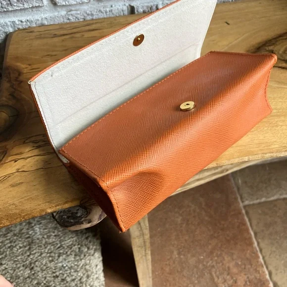 Tory Burch Orange Sunglasses Case - Picture 5 of 6